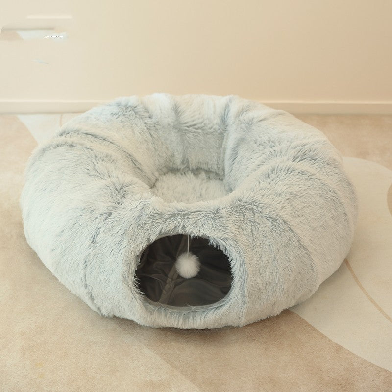 Tunnel Plush Cat Nest – The Perfect Cozy Hideaway for Your Feline Friend