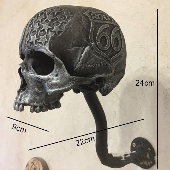 Ghost Head Skull Motorcycle Helmet Resin Hanging Decoration