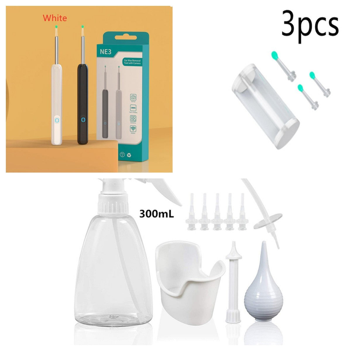 NE3 Ear Cleaning Kit with Camera and LED - Wireless Ear Wax Removal for iPhone