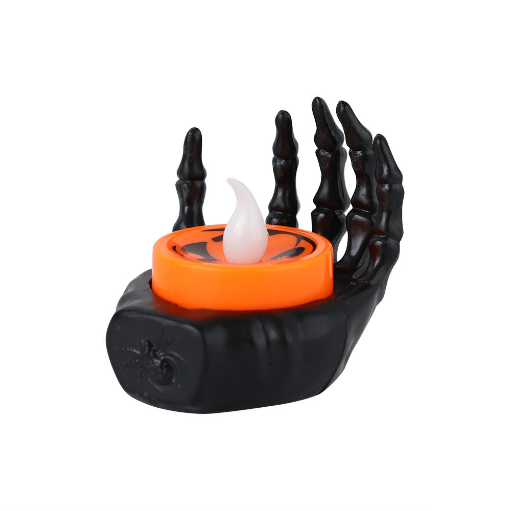 Halloween LED Palm Candle Lamp – Spooky Small Night Light for Home & Party Decoration