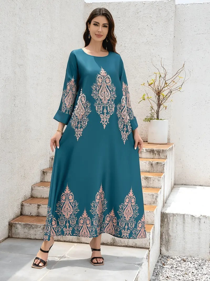 Ramadan bold printed Kaftan