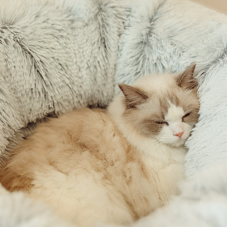 Tunnel Plush Cat Nest – The Perfect Cozy Hideaway for Your Feline Friend