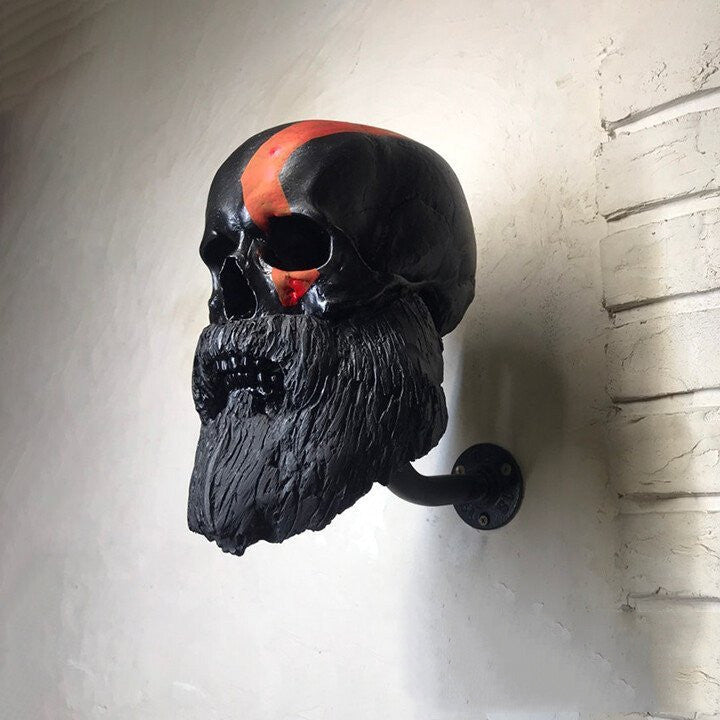 Ghost Head Skull Motorcycle Helmet Resin Hanging Decoration