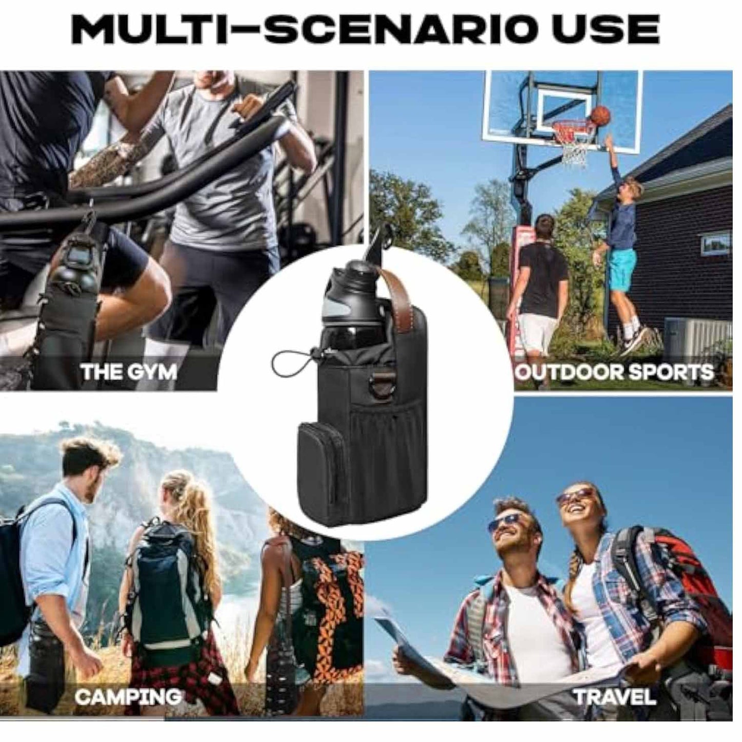 Waterproof Gym Water Bottle Rack Sport Bag