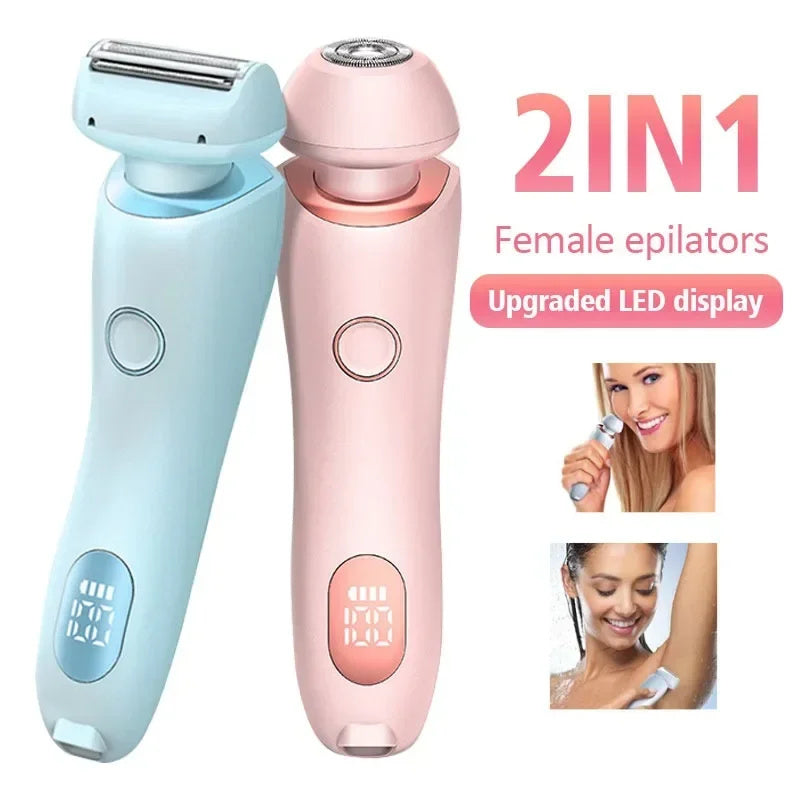 2 In 1 Hair Removal Epilator Women Body Trimmer