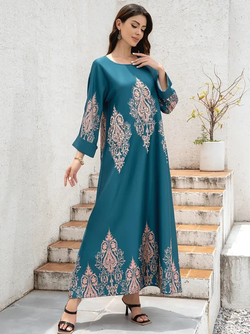 Ramadan bold printed Kaftan