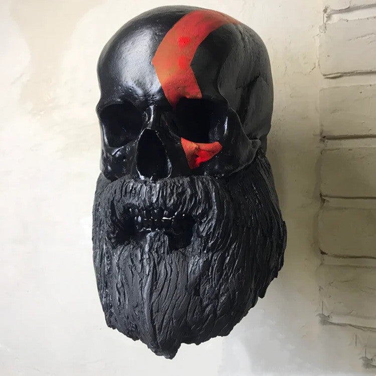 Ghost Head Skull Motorcycle Helmet Resin Hanging Decoration