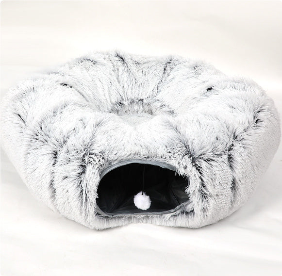 Tunnel Plush Cat Nest – The Perfect Cozy Hideaway for Your Feline Friend
