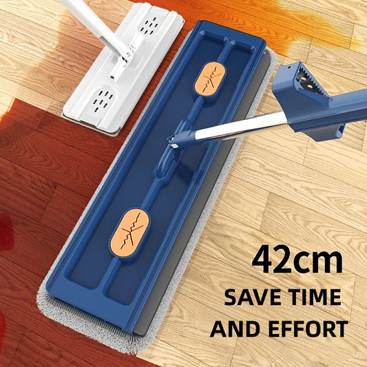 New Style Large Flat Mop with Stainless Steel Handle – 360° Rotating, Self-Wringing Floor Cleaning Mop - Main Product Image