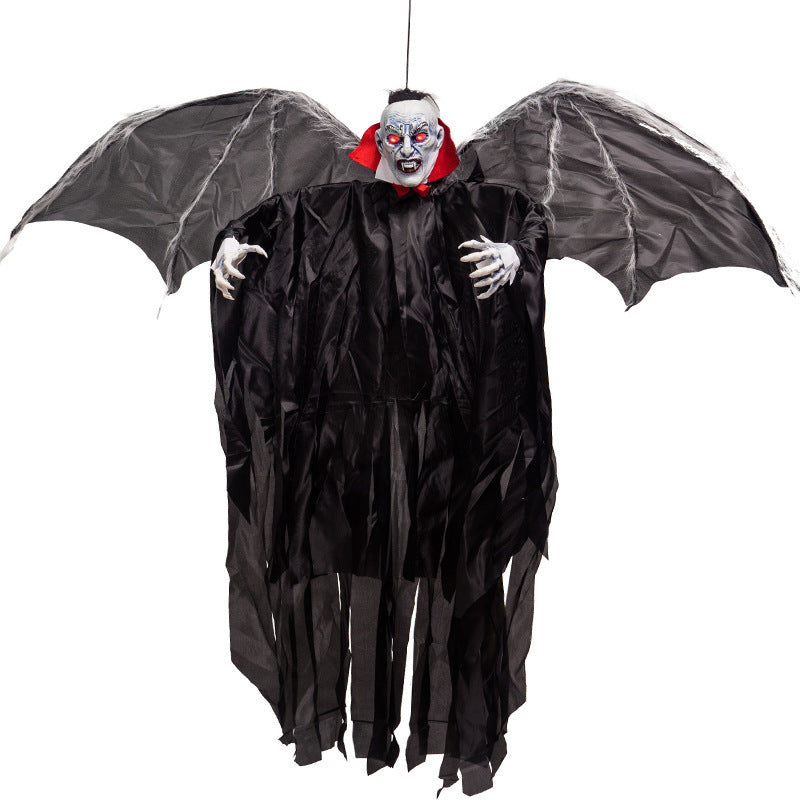 Halloween Big Bat Vampire Pendant – Motion Sensor Luminous Hanging Decoration