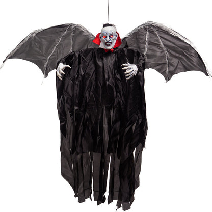 Halloween Big Bat Vampire Pendant – Motion Sensor Luminous Hanging Decoration