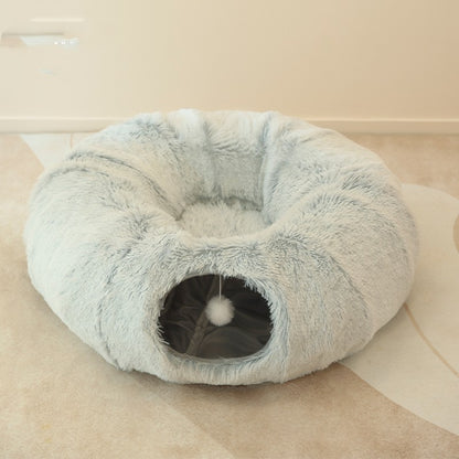 Tunnel Plush Cat Nest – The Perfect Cozy Hideaway for Your Feline Friend
