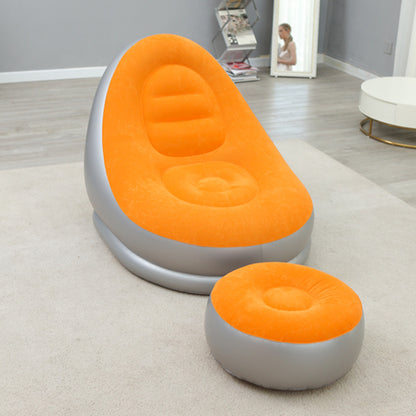 Thicker Inflatable Lazy Sofa with Band and Footstool – Ultimate Comfort Anywhere