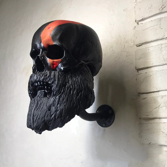 Ghost Head Skull Motorcycle Helmet Resin Hanging Decoration