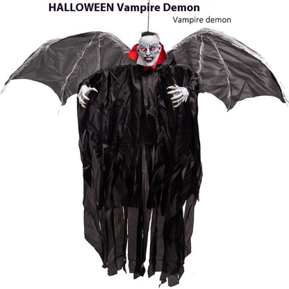 Halloween Big Bat Vampire Pendant – Motion Sensor Luminous Hanging Decoration