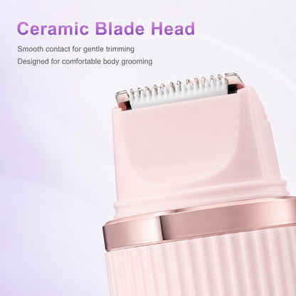 electric body shaver ceramic blade head close up