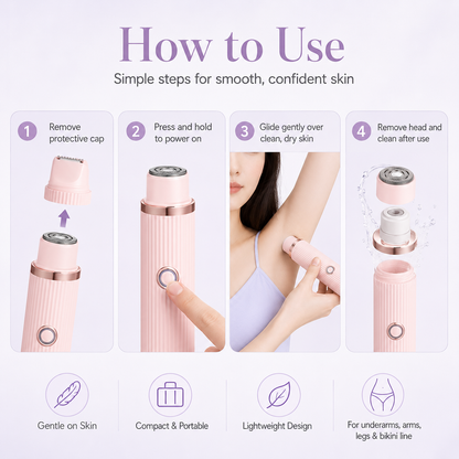 how to use double headed electric body shaver