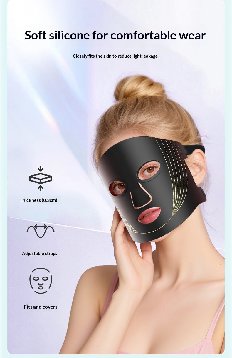 Household Silicone Red-light LED Photon Facial Beauty Mask For The Face CJ Dropship