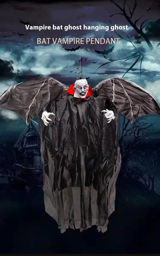 Halloween Big Bat Vampire Pendant – Motion Sensor Luminous Hanging Decoration - Wayn Shopping