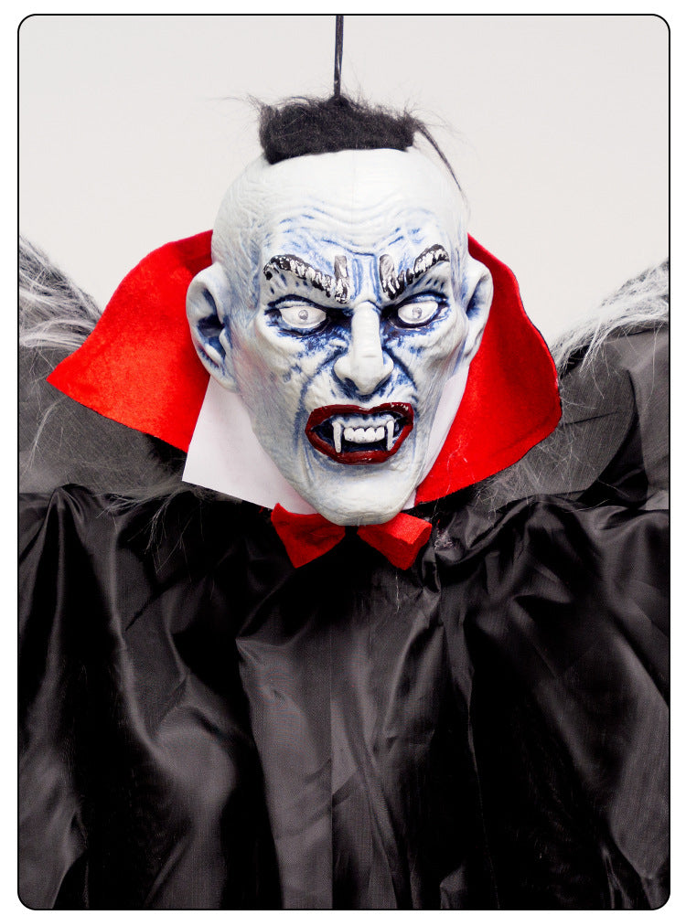 Halloween Big Bat Vampire Pendant – Motion Sensor Luminous Hanging Decoration