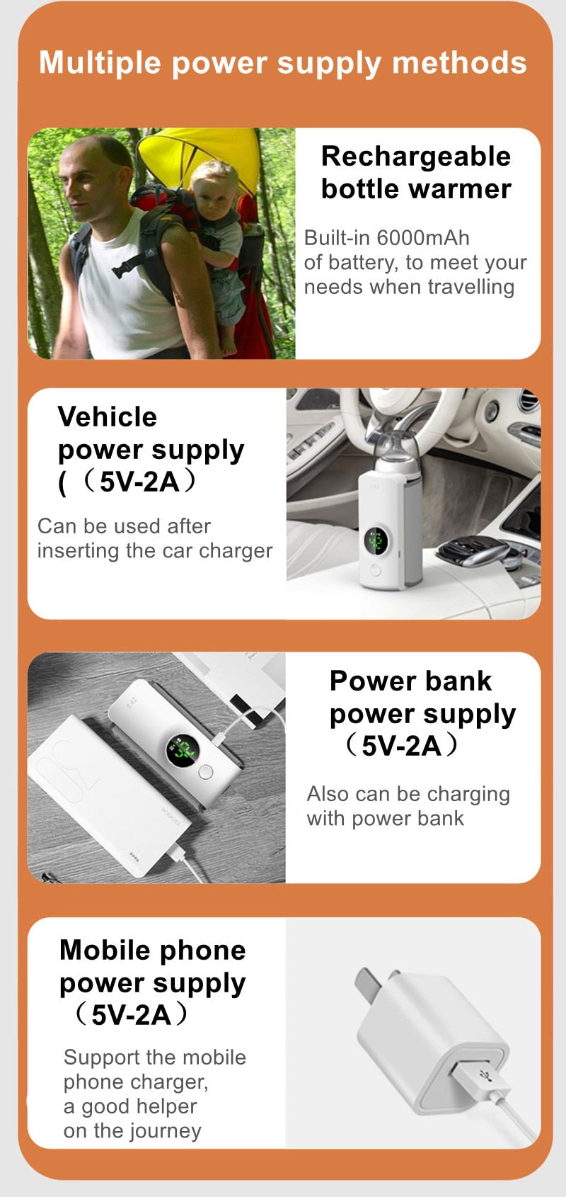 Portable Baby Bottle Warmer – USB Rechargeable Milk Heating Bag Wayn Shopping