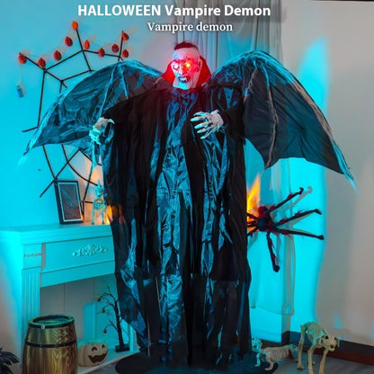 Halloween Big Bat Vampire Pendant – Motion Sensor Luminous Hanging Decoration