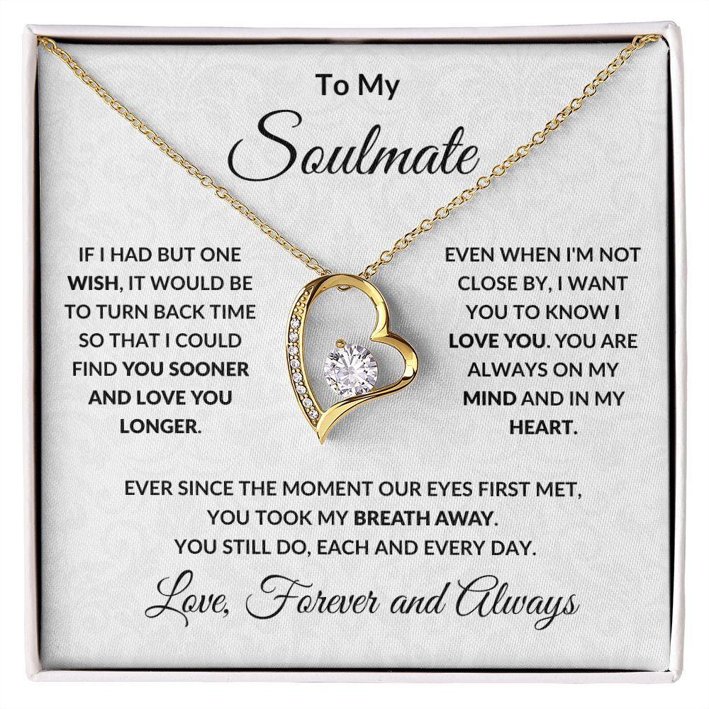 To My Soulmate Forever Love Necklace – Stainless Steel Romantic Gift - Product Image 5