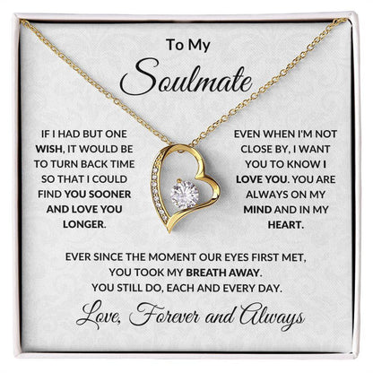 To My Soulmate Forever Love Necklace – Stainless Steel Romantic Gift - Product Image 5