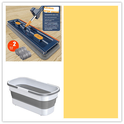 New Style Large Flat Mop with Stainless Steel Handle – 360° Rotating, Self-Wringing Floor Cleaning Mop - Product Image 11