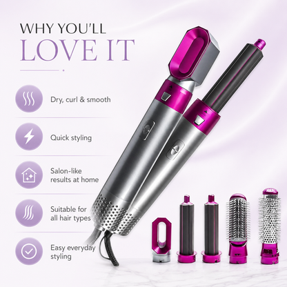 Hot Air Brush purchase confidence image showing 30-day returns, fast shipping, secure checkout, and UAE delivery.